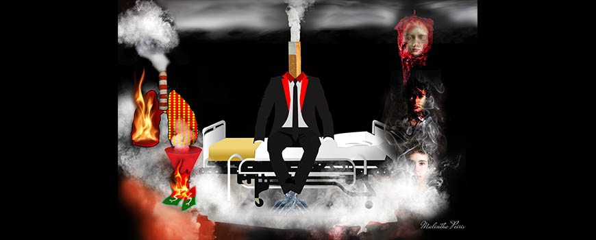 Anti smoking Floating Killer modern digital image Manipilution Design by Malintha Peiris
